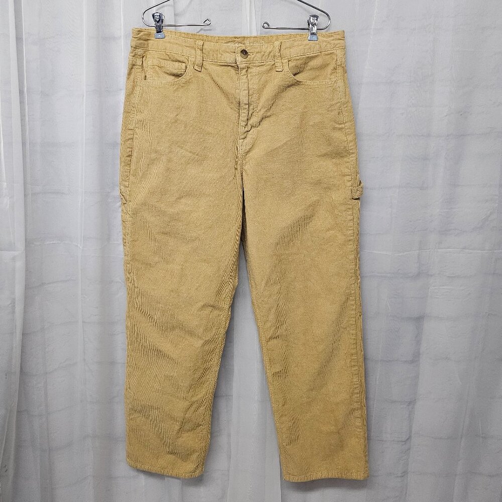 American Eagles Tan Corduroy Pants Carpenter Grunge Utility Straight Leg 14